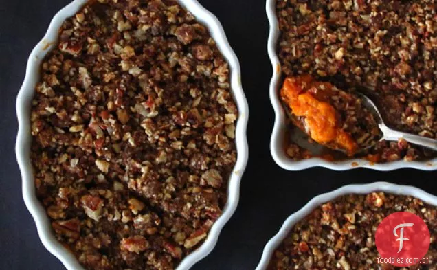 Batata-Doce Com Cobertura De Pralina Pecan E Gingersnap