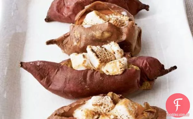 Batatas doces assadas com Marshmallows