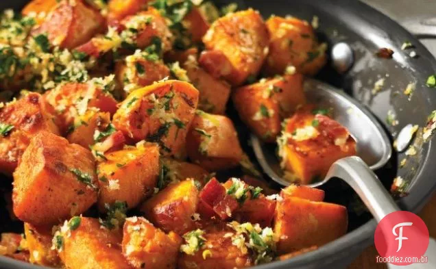 Batata-doce frita com Gremolata