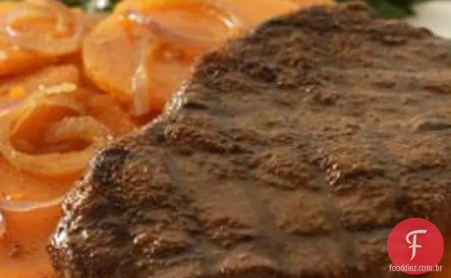 Bife grelhado marroquino e batata doce
