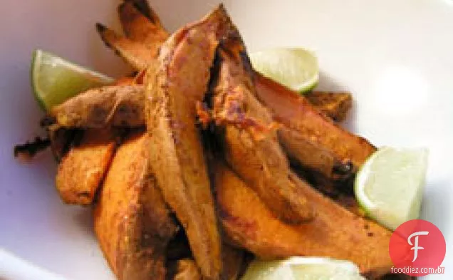 Jantar hoje à noite: batata doce picante com limão