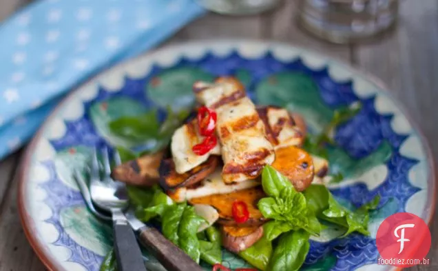 Batata Doce E Salada Halloumi