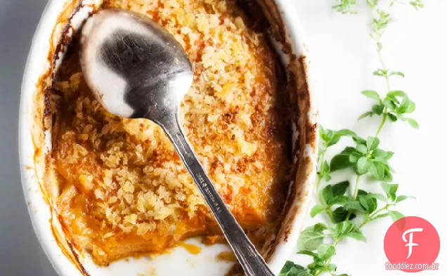 Batata Doce E Maçã Em Conserva Gratinada