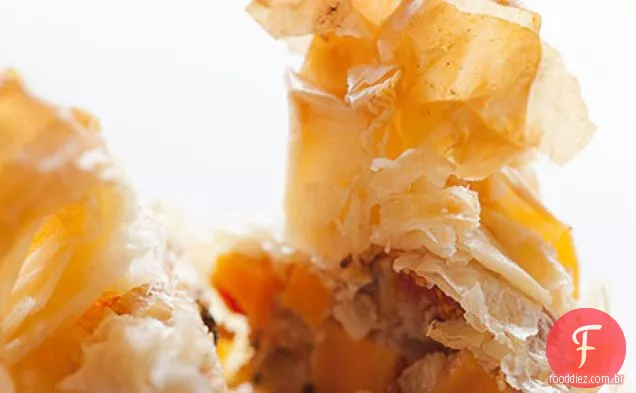 Mordidas De Queijo De Cabra E Pecã De Batata Doce