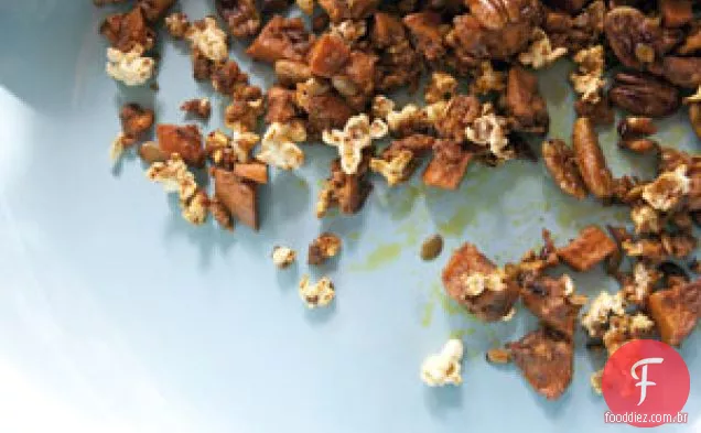 Batata Doce Temperada Marroquina Com Pipoca, Nozes E Pepitas