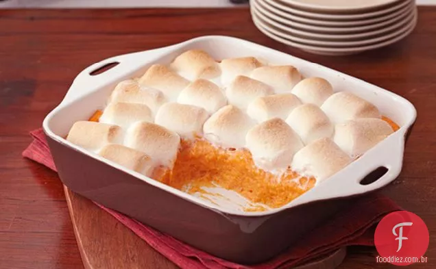 Batata doce assada com Marshmallows