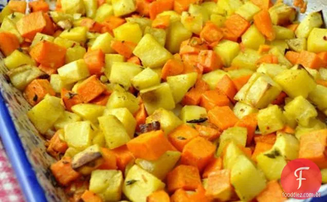 Batatas-Doces Assadas Com Tomilho