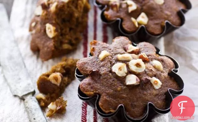 Bolos De Batata Doce, Iogurte E Avelã