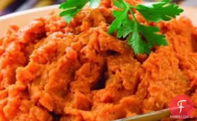 Batatas Doces Temperadas Esmagadas