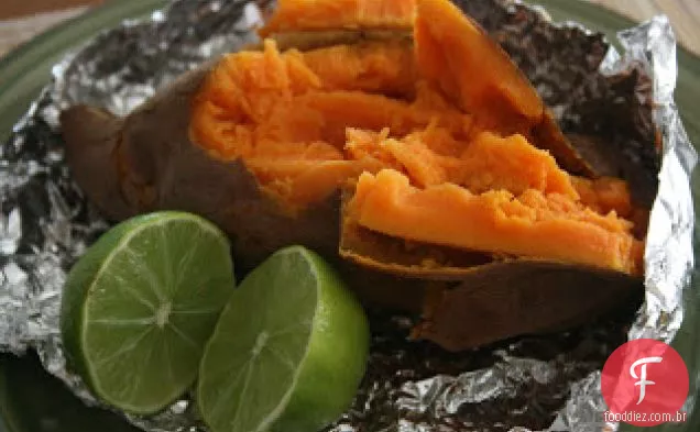 Crockpot Batata Doce Assada Com Pimenta, Cominho E Limão