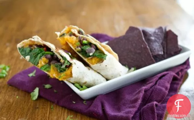 Batata Doce E Espinafre Burrito