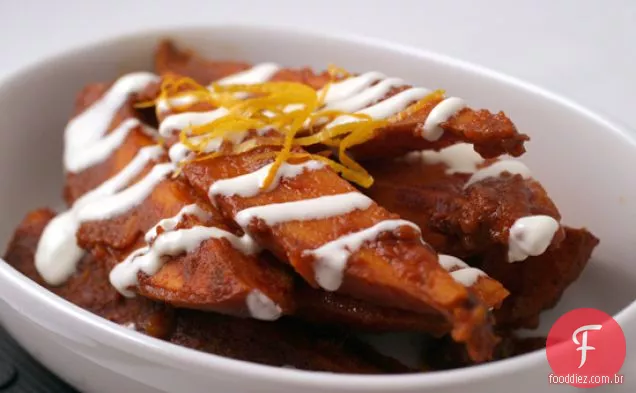 Chile - batata-doce envidraçada com canela e laranja