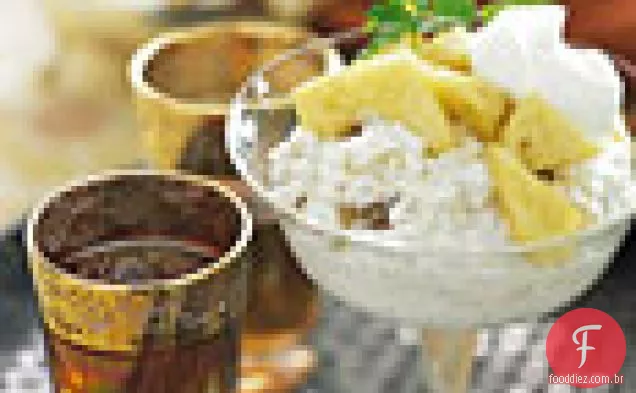 Pudim de Cuscuz de abacaxi e Banana