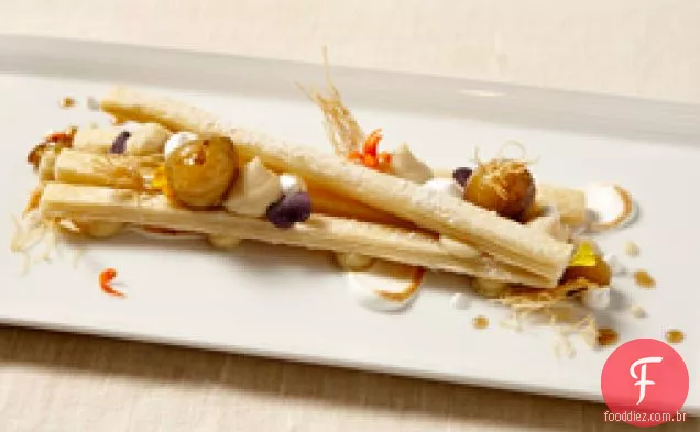 Laços Com Legumes Da Primavera, Alho Assado