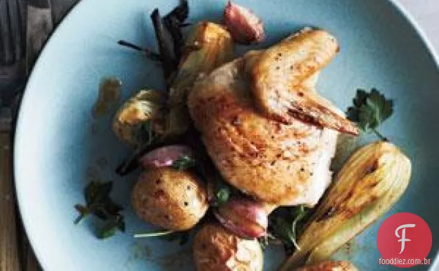 Receita De Frango Assado, Batata E Erva-Doce