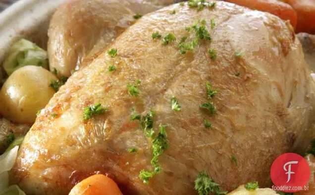 Frango em uma panela