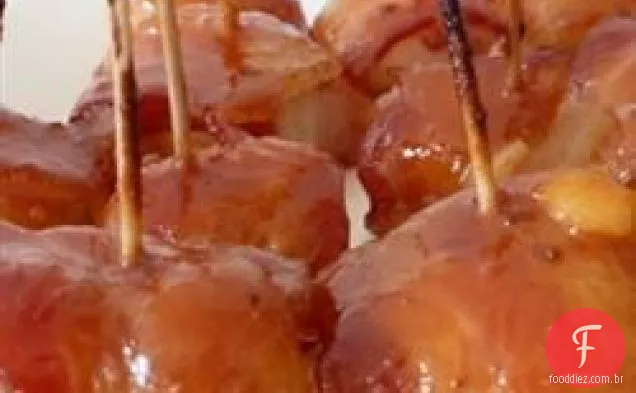 Bacon envolto castanhas de água II