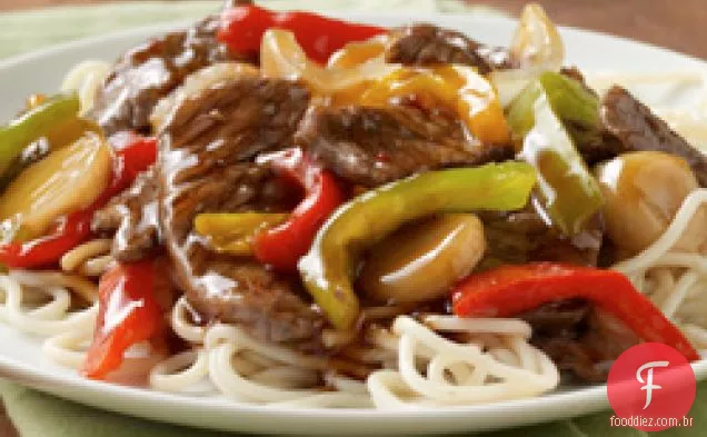Teriyaki Carne E Pimentas