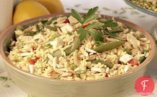 Salada asiática de frango e Orzo