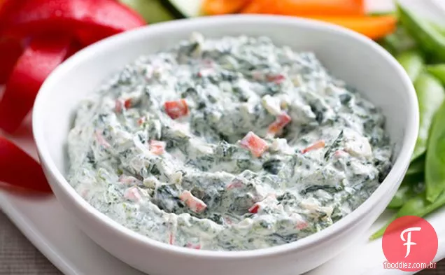 Molho de espinafre com cream Cheese da Filadélfia