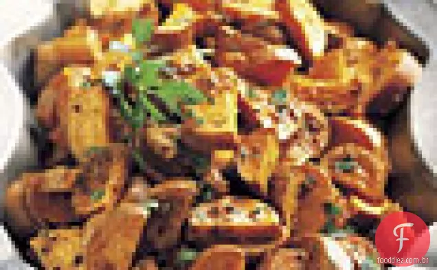 Inhame torrado com manteiga de citrinos e coentros