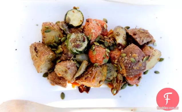 Medley Vegetal Com Molho De Tahini Wasabi