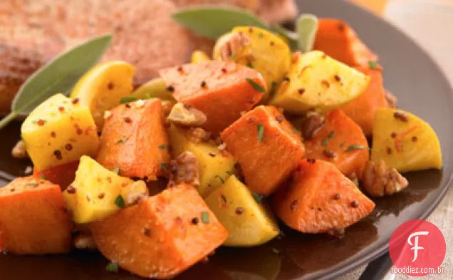 Batatas Doces Picantes E Maçãs