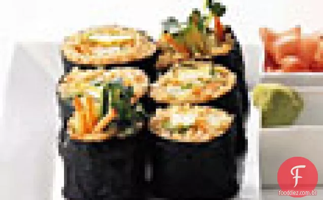 Arroz Integral Vegetariano Sushi Rolls