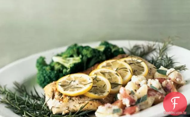 Peixe assado no Alecrim