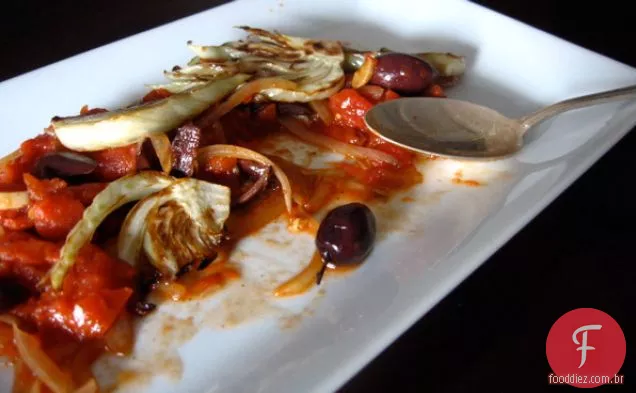Funcho Refogado Com Tomate E Azeitonas