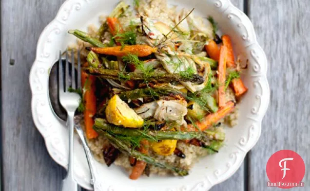 Erva-Doce Assada E Medley Vegetal Com Quinoa