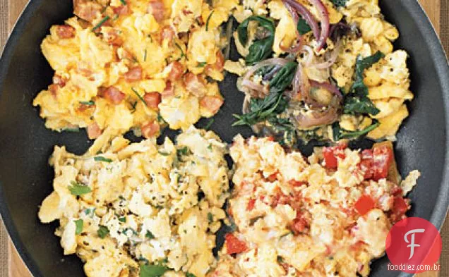 Ovos com presunto, Cheddar e cebolinha