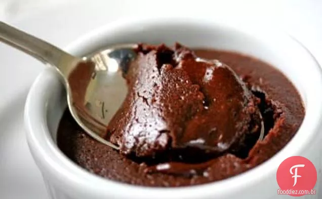 Bolos De Pudim De Chocolate Com Hortelã