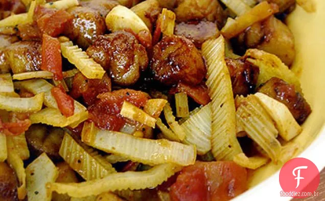 Vieiras Esfumaçadas Com Erva-Doce E Tomate