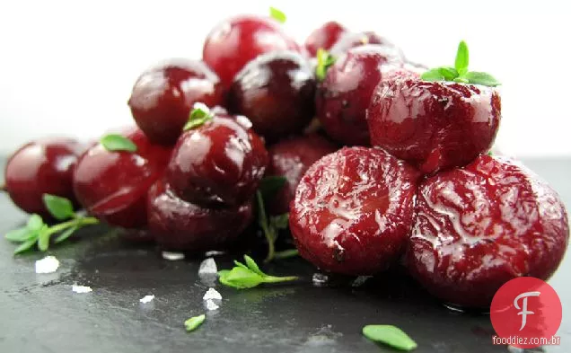 Uvas torradas rapidamente