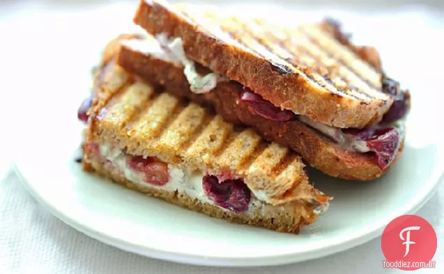 Humboldt Fog Goat Cheese & Roasted Grape Panini