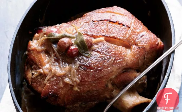 Carne de porco assada em vinagre de champanhe