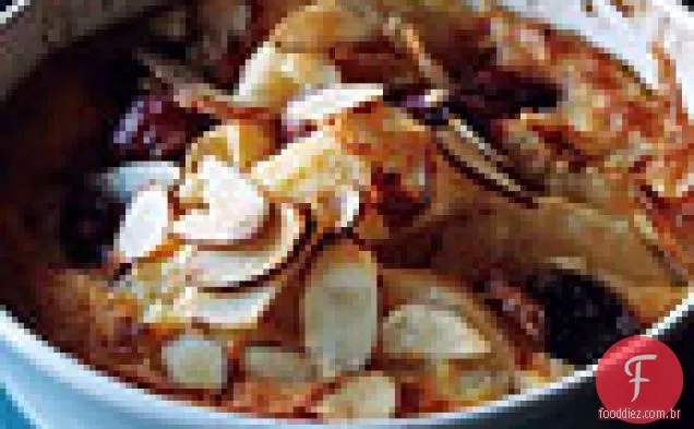 Gratinados de frutas e amêndoas