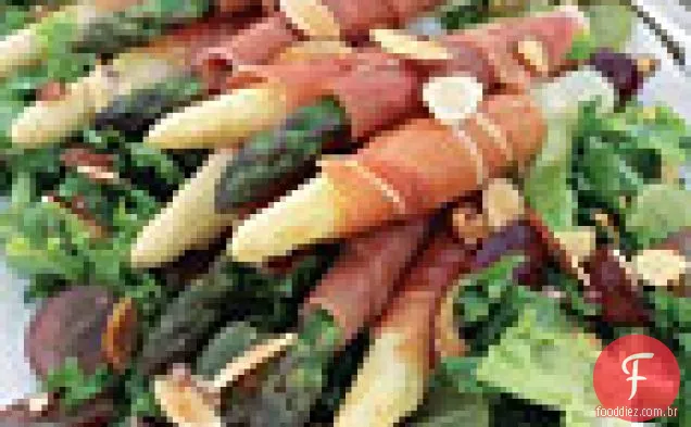 Espargos embrulhados em presunto Serrano