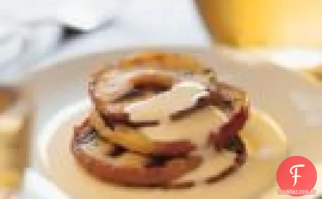 Maçãs Grelhadas Com Bourbon Crème Anglaise