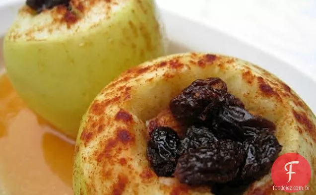 Deliciosas Maçãs Assadas Com Néctar De Agave