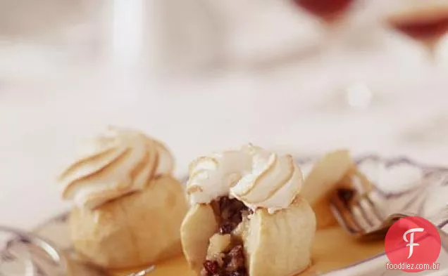 Maçãs assadas com merengue
