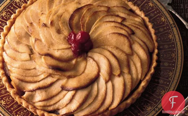Torta de maçã com Bananas e Cranberries