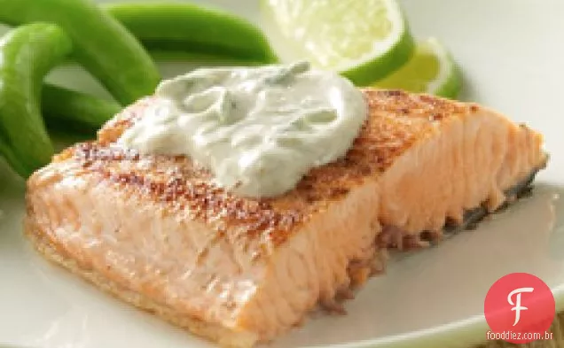 Salmão Com Molho De Limão Cremoso Para Dois