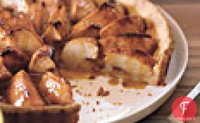Torta de maçã com molho de caramelo