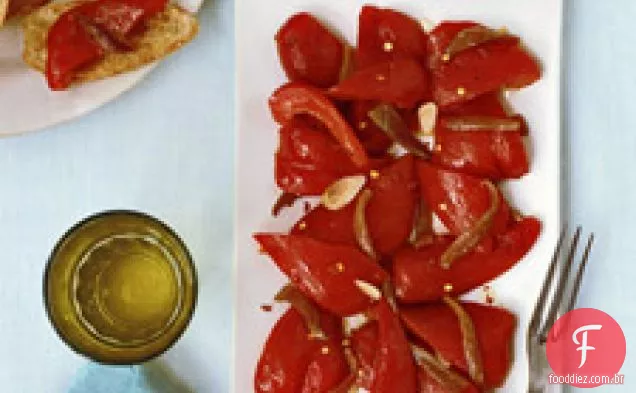 Pimentos Vermelhos Torrados Com Anchovas E Azeite