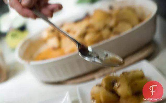 Maçãs com baunilha e lavanda