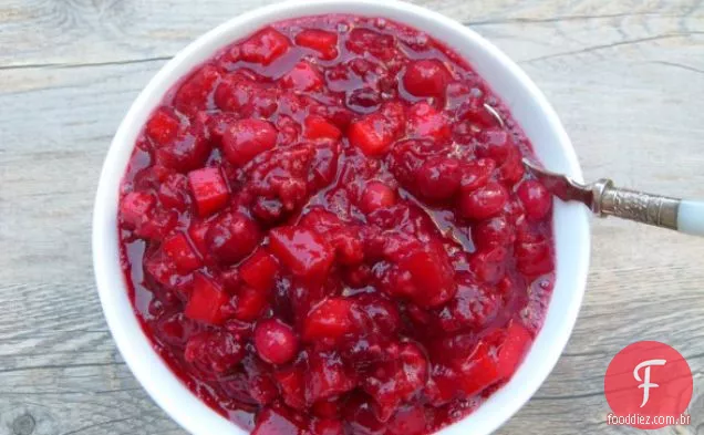 Molho De Cranberry Com Maçãs E Framboesas