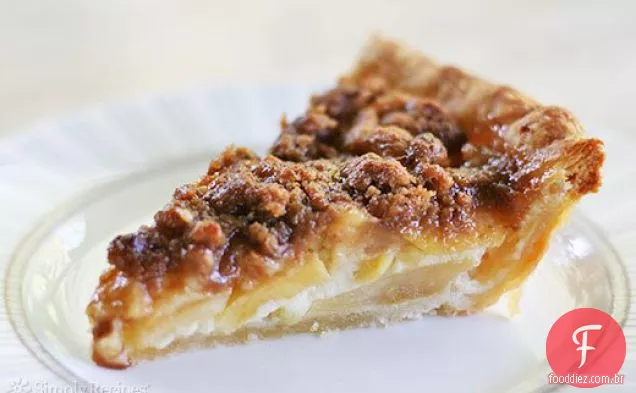 Torta De Maçã Com Creme De Leite Com Cobertura De Streusel