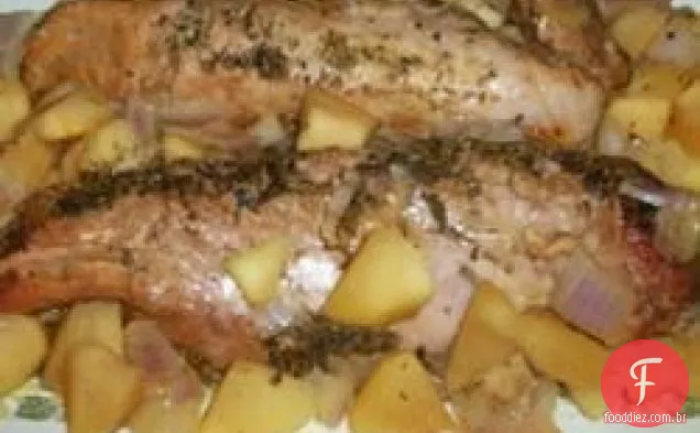 Carne de porco e maçãs